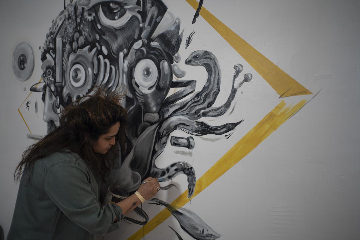 Ashley Macias Mural at Studio