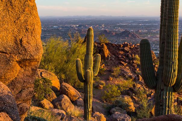 Camelback Mountain in Phoenix, AZ Ariel View